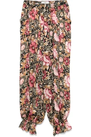 Chloé Pantalones de seda con pinzas
