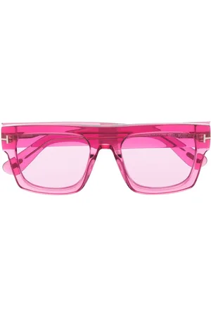 Tom Ford Gafas de sol con montura cuadrada transparente