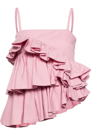 Msgm Top asimétrico con volantes