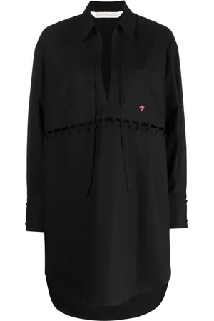 Palm Angels Vestido camisero con aberturas