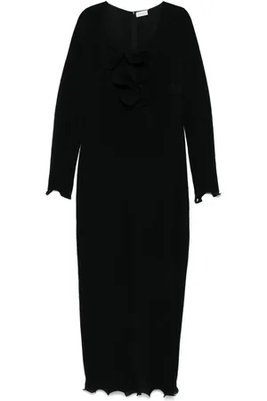 MAGDA BUTRYM Vestido largo con apliques florales