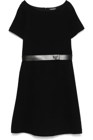 Emporio Armani Vestido corto con cinturón Ottoman