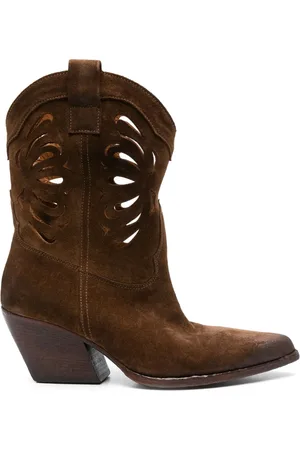 Elena Iachi Botas texan de ante