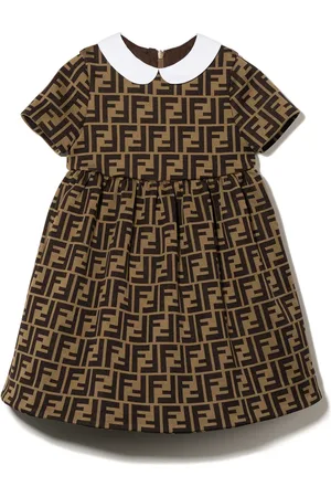 Fendi Vestido de manga corta con logo FF