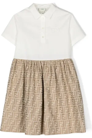 Fendi Vestido acampanado con motivo FF
