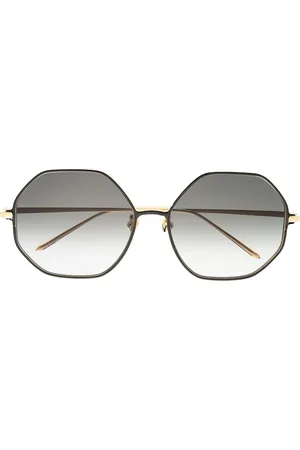 Linda Farrow Gafas de sol con montura hexagonal