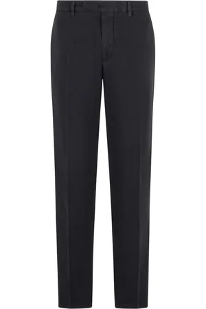 Boglioli Pantalones chinos de lino teñidos