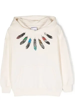 MARCELO BURLON Sudadera con capucha y motivo de plumas