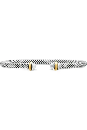 David Yurman Pulsera Classic Cable de 4 mm en oro amarillo de 18 ct y plata de ley
