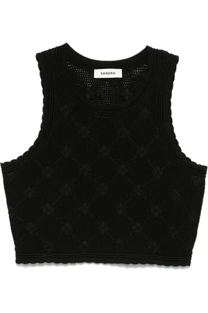 Sandro Top con bordado floral