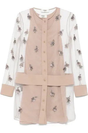 Fendi Vestido corto de tul