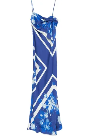 Msgm Vestido largo estampado