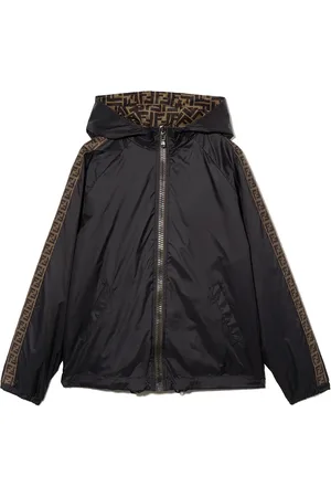 Fendi Chaqueta reversible con capucha y motivo FF