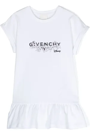 Givenchy Vestido tipo camiseta con volantes y logo estampado