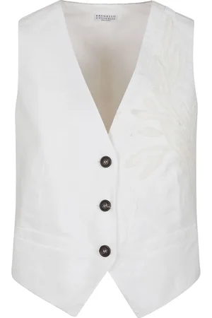 Brunello Cucinelli Chaleco con diseño bordado