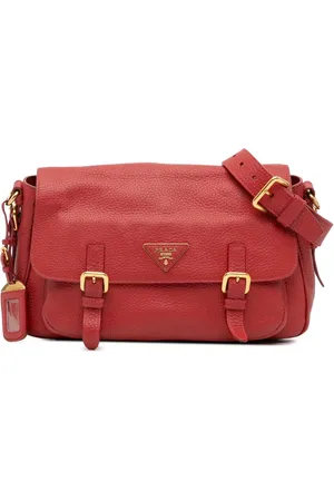 Prada Bandolera Vitello Daino Double Buckle Messenger Bag 2000-2024