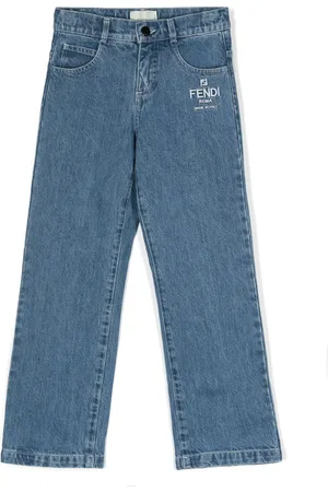 Fendi Vaqueros rectos con logo bordado