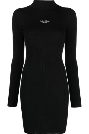 Calvin Klein Vestido de punto con logo bordado