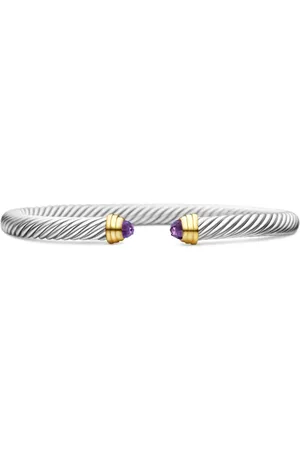 David Yurman Pulsera Classic Cable de 5 mm en oro amarillo de 14 ct y plata de ley