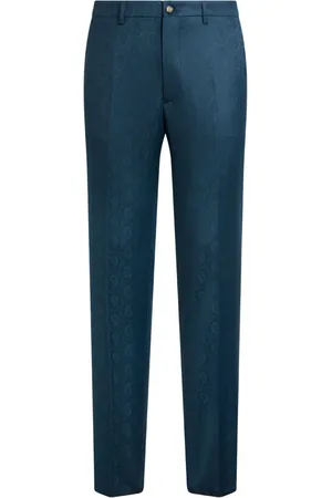 Etro Pantalones rectos de lana