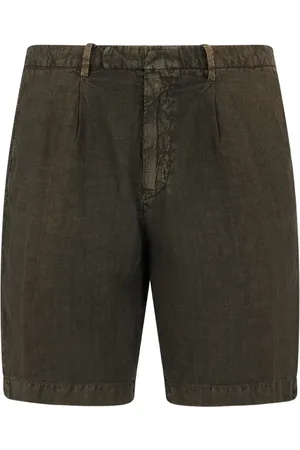 Boglioli Pantalones cortos de lino teñidos