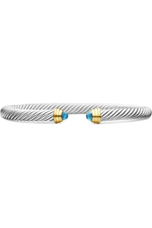 David Yurman Pulsera Classic Cable de 5 mm en oro amarillo de 14 ct y plata de ley