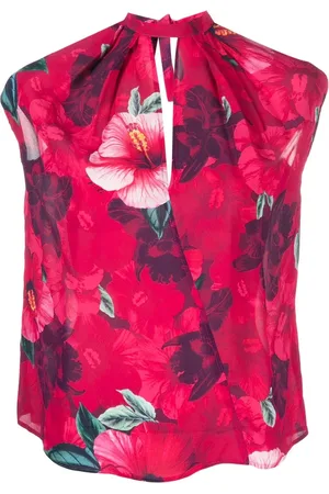 Pinko Blusa con motivo de hibiscos