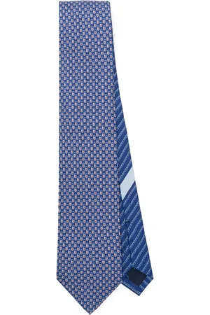 Salvatore Ferragamo Corbata con casillero estampado