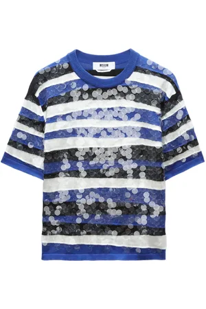 Msgm Camiseta con detalle de lentejuelas