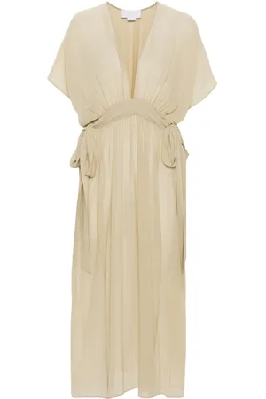 GENNY Vestido largo drapeado