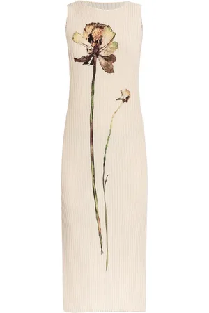 Issey Miyake Vestido midi Pressed Flora