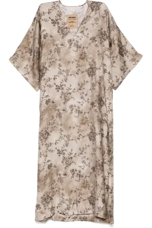 UMA WANG Vestido midi con motivo floral
