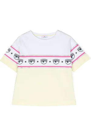 Chiara Ferragni Camiseta con franjas del logo