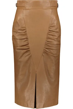 Gucci Falda midi de piel