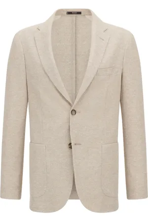 Boggi Milano Blazer de mezcla de lino y algodón