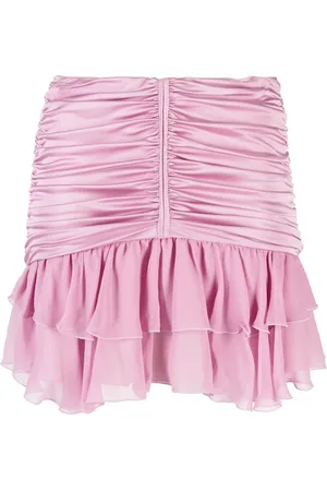 BLUMARINE Minifalda fruncida con volante en el dobladillo