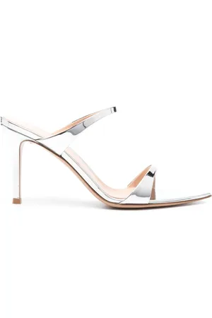 Gianvito Rossi Mules metalizados con tacón de 95 mm