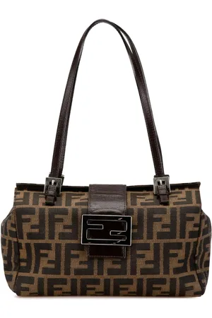 Fendi Bolso de hombro de lona con motivo del monograma Zucca característico 2000-2010