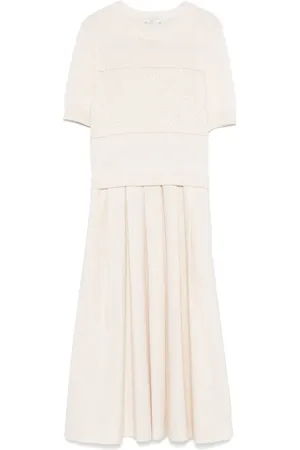 PESERICO SIGN Vestido midi con panel en contraste