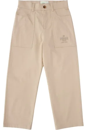 Fendi Pantalones con logo bordado