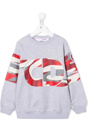 GCDS Sudadera con logo y cuello redondo