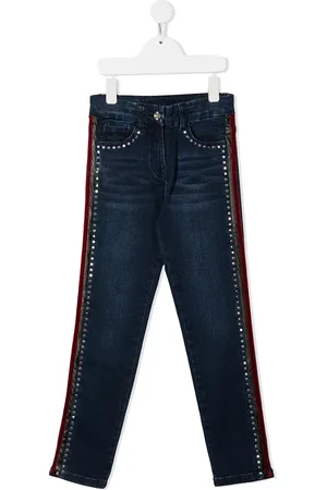 MONNALISA Vaqueros pitillo con detalles de strass