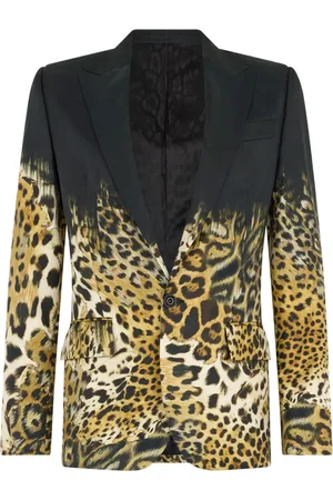 Roberto Cavalli Blazer con estampado de leopardo