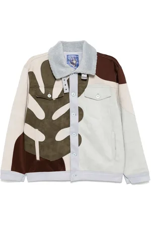 KIDSUPER STUDIOS Chaqueta de ante con diseño patchwork