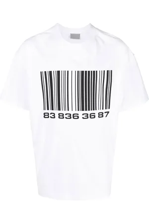 VTMNTS Camiseta con estampado de código de barras