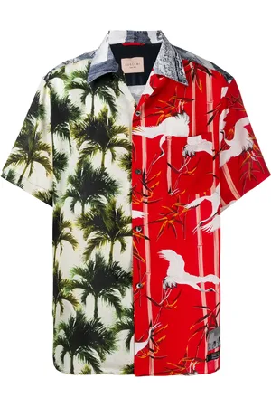 BUSCEMI Camisa con estampado de palmeras