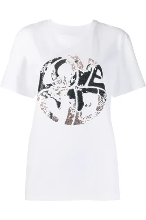 Alberta Ferretti Camiseta estampada con lentejuelas
