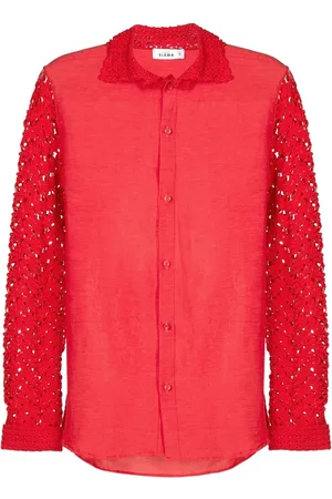 AMIR SLAMA Camisa con encaje floral