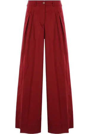 Crida Pantalones de popelina de talle alto