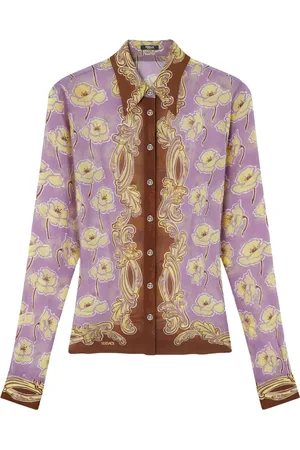 VERSACE Camisa Poppies con fular